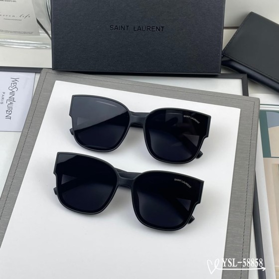 Saint Laurent Black Oversized Square Sunglasses
